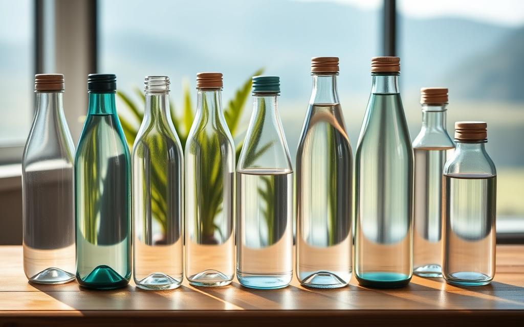 glass water bottles