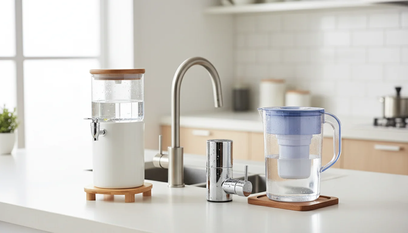 Types of countertop water filters for apartments