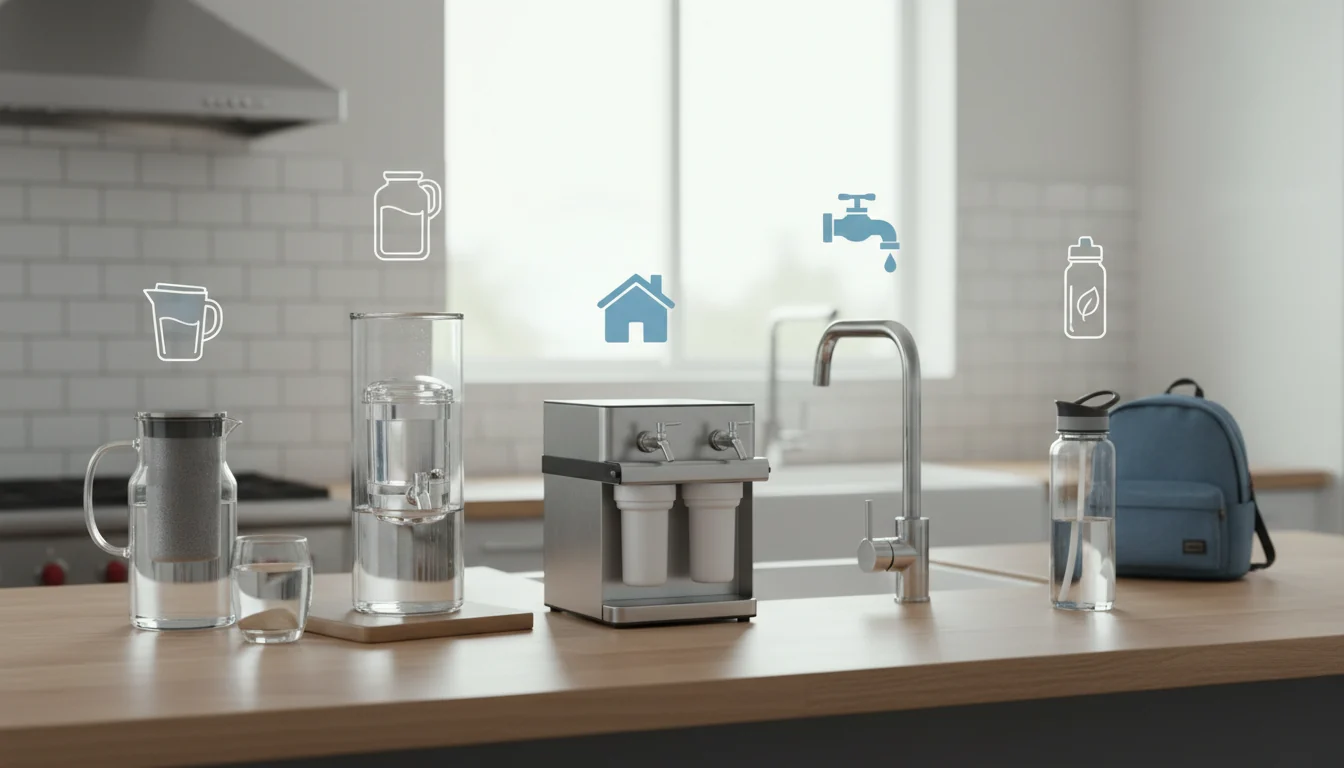 Comparison of renter friendly no installation water filter types