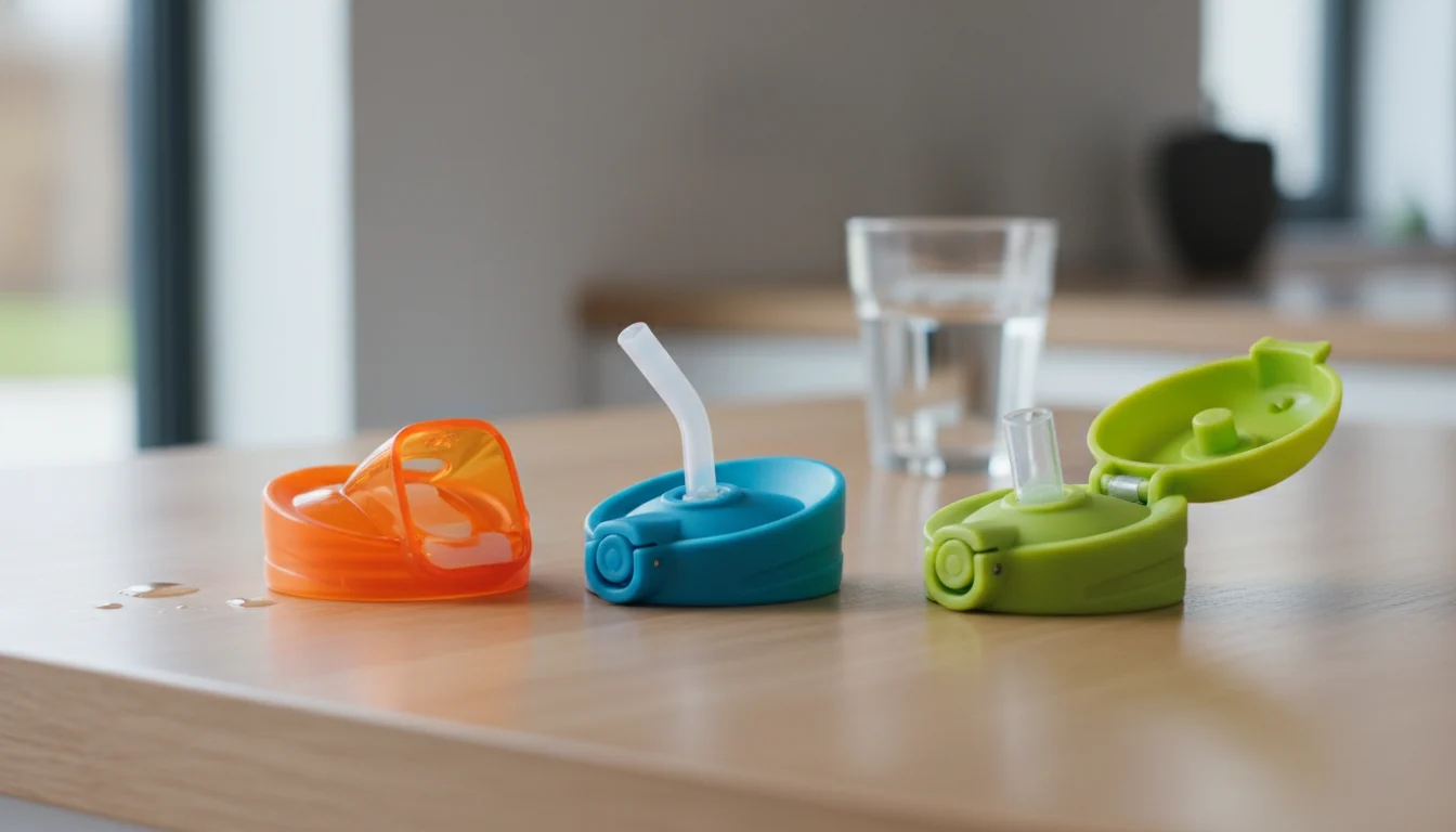 Different lid styles for kids school water bottles