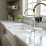 Water filter pitcher for improving well water taste