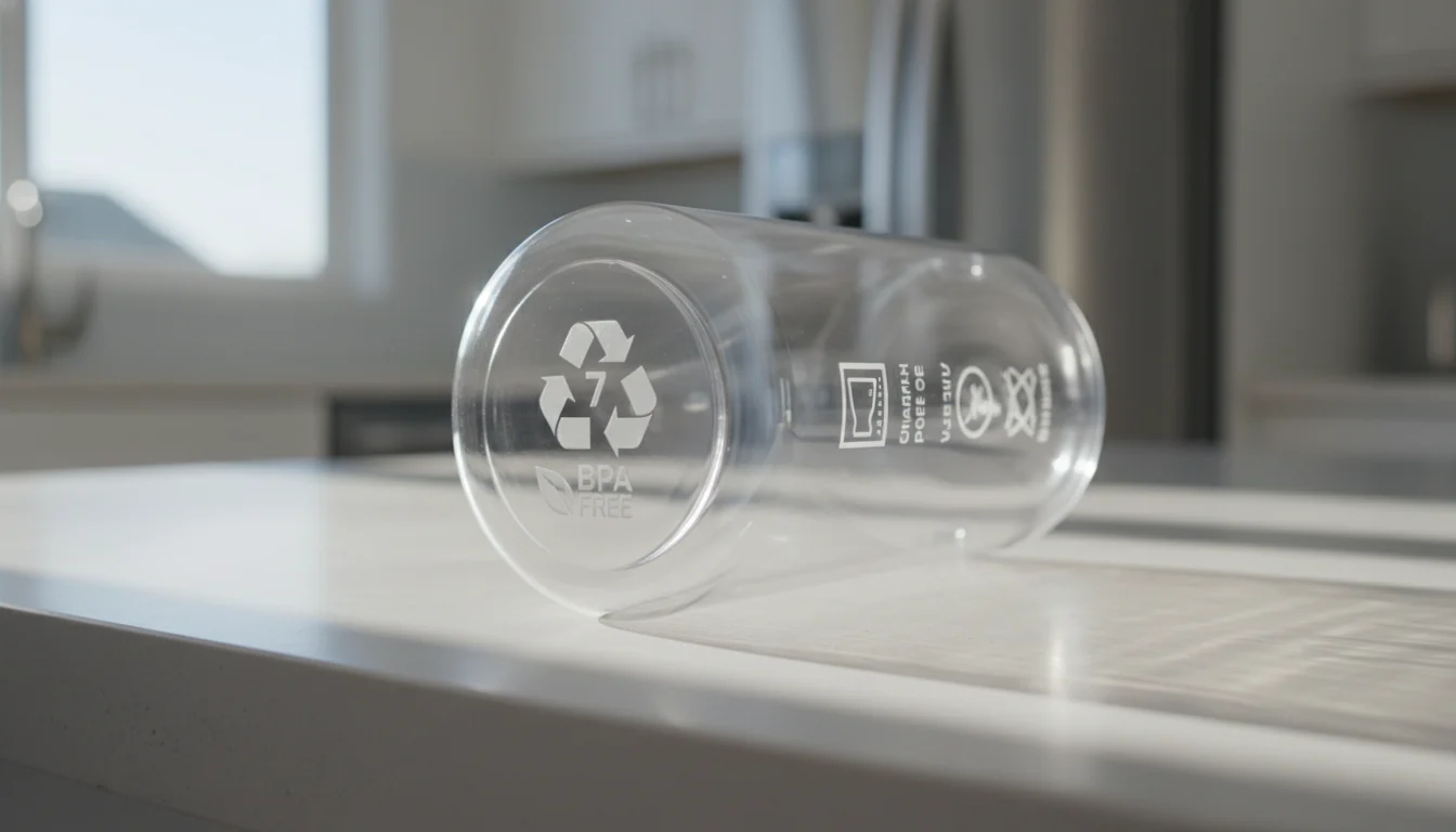 Bottle label details including BPA free and care instructions