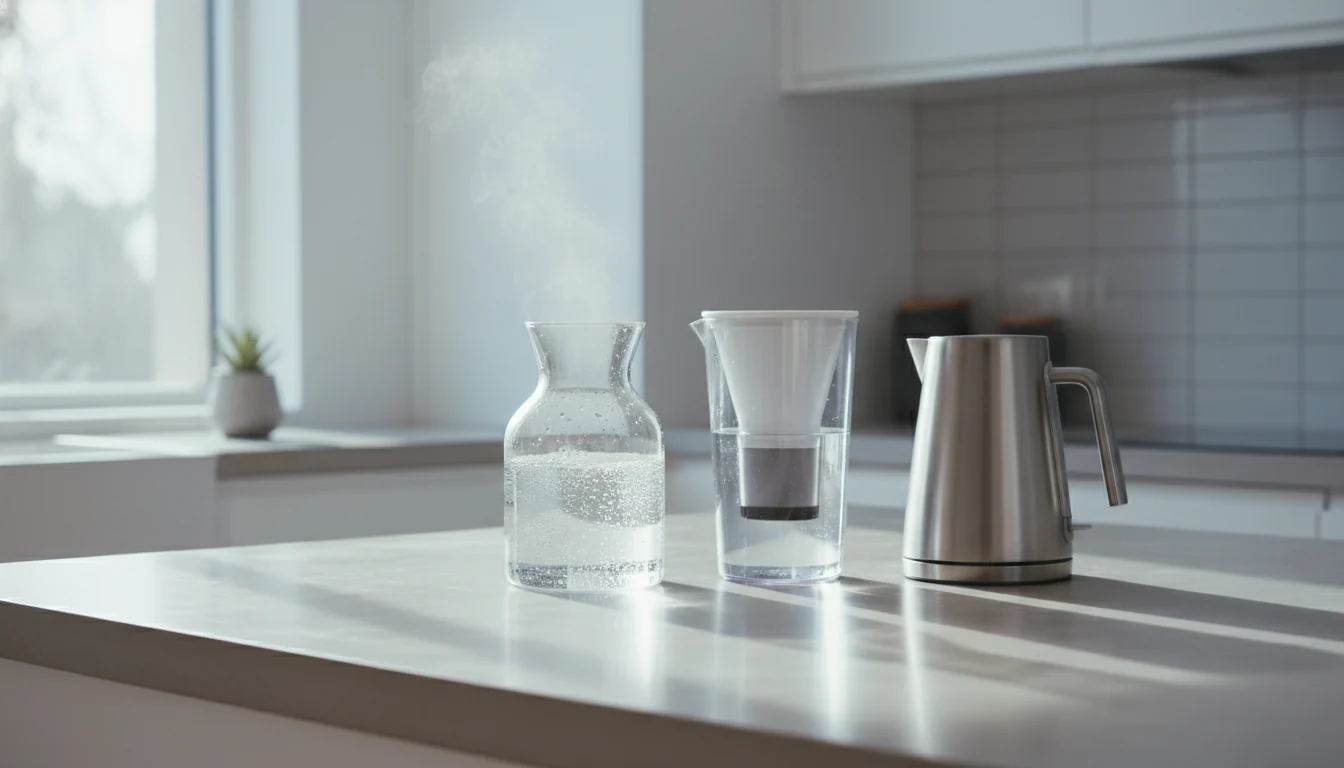 boiling water and filtration for microplastics