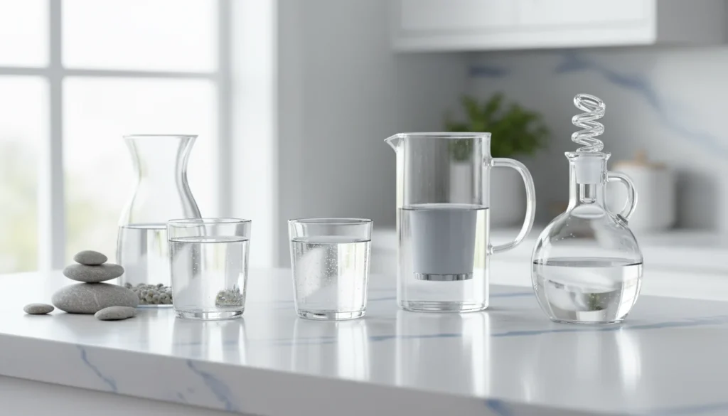 spring water vs purified vs distilled comparison