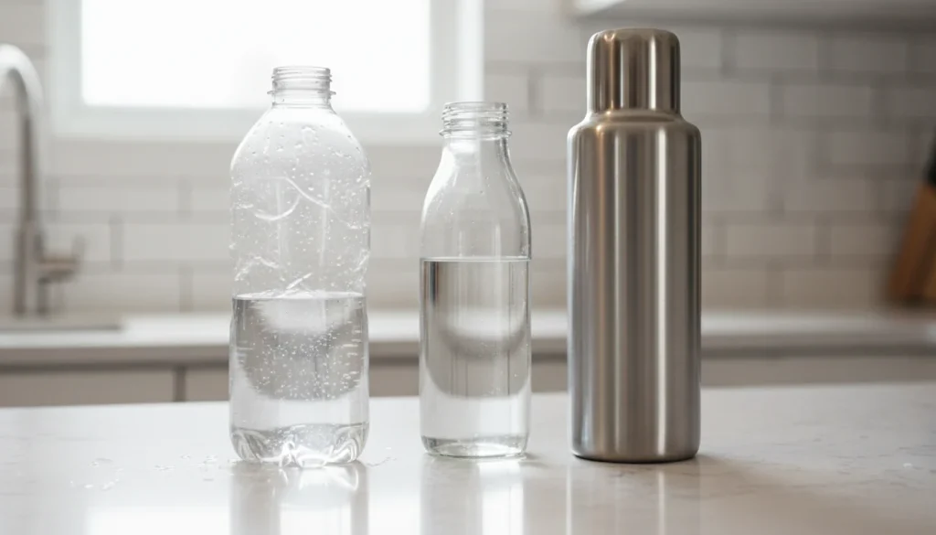 water bottle leaching microplastics warning signs