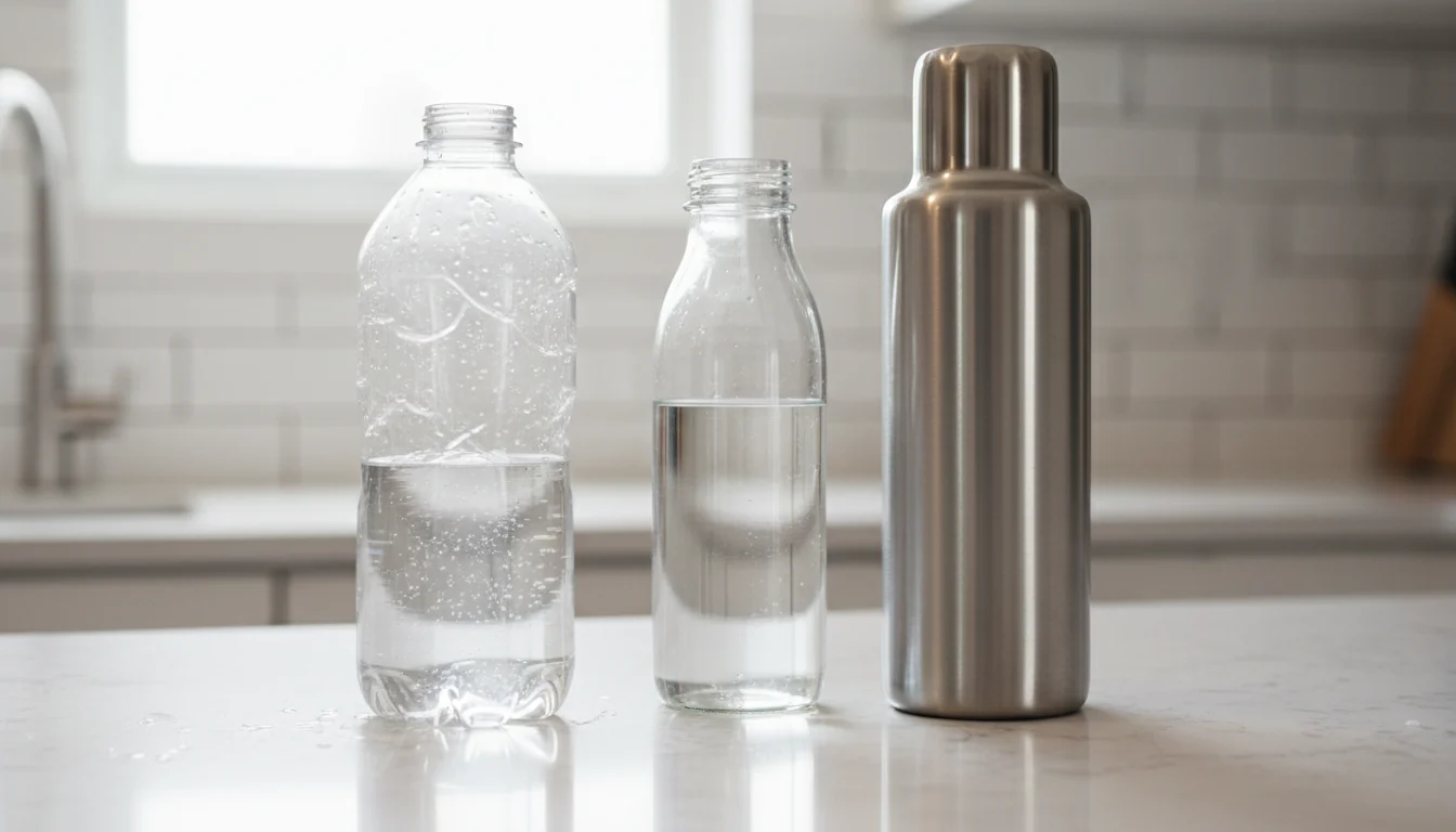 water bottle leaching microplastics warning signs