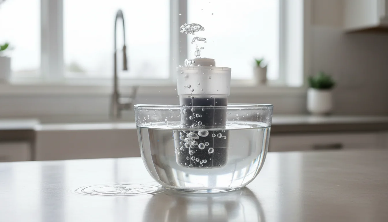 Soaking a pitcher filter cartridge to fix slow flow