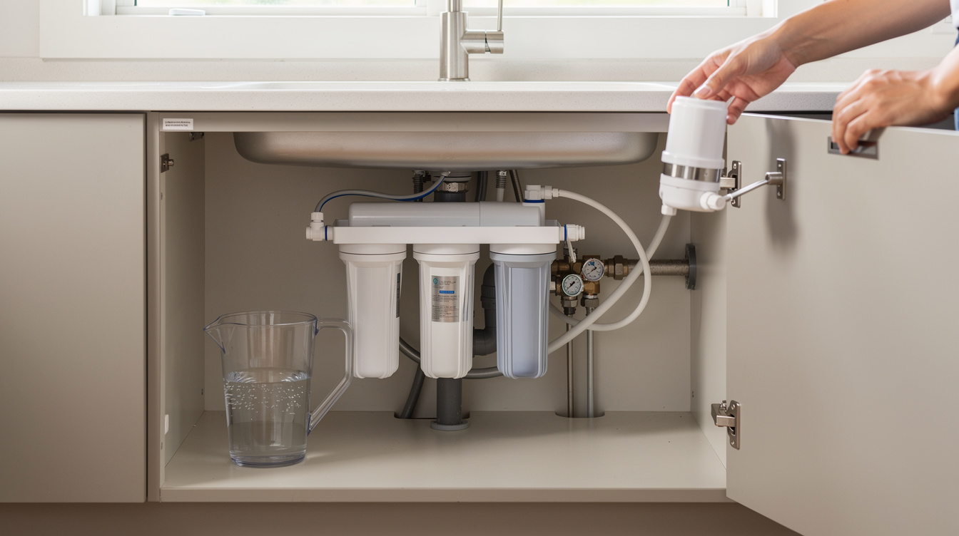 best under-sink PFAS water filters in a clean modern home setting