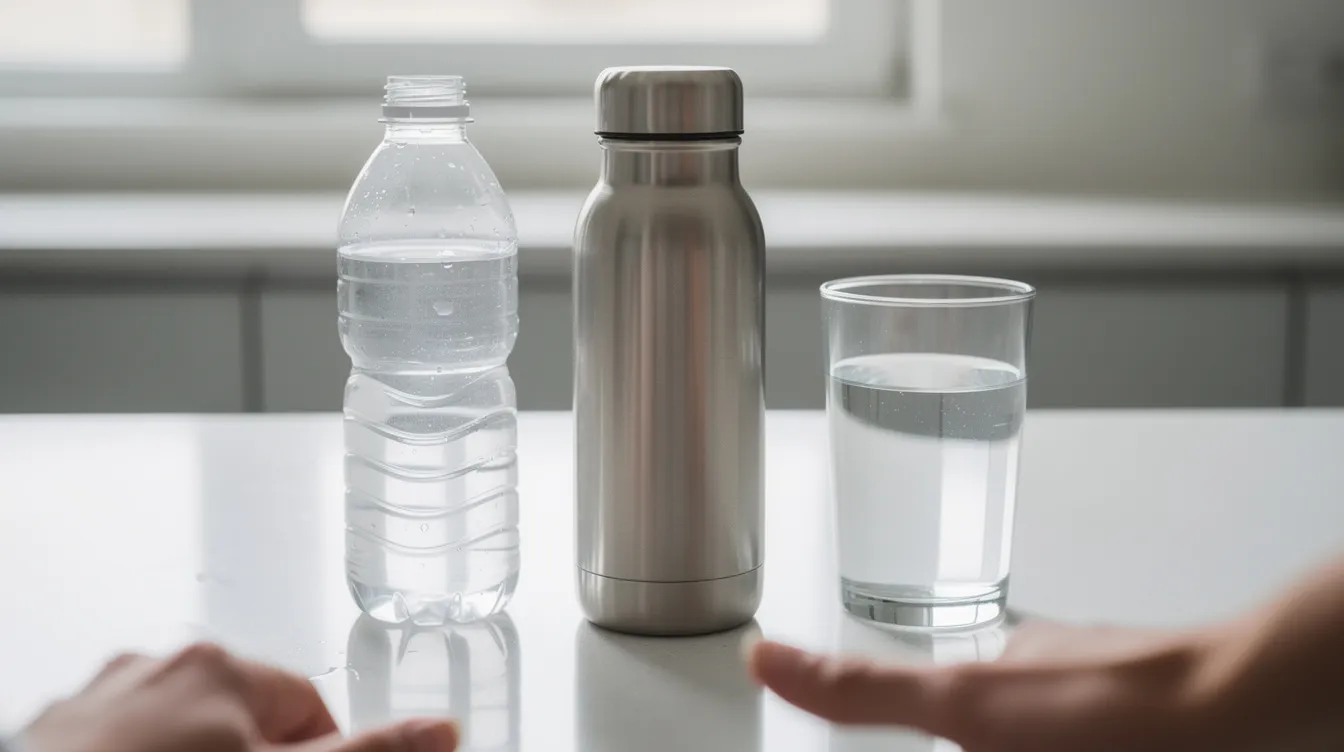 Dasani bottled water comparison with home filtered water and reusable bottle
