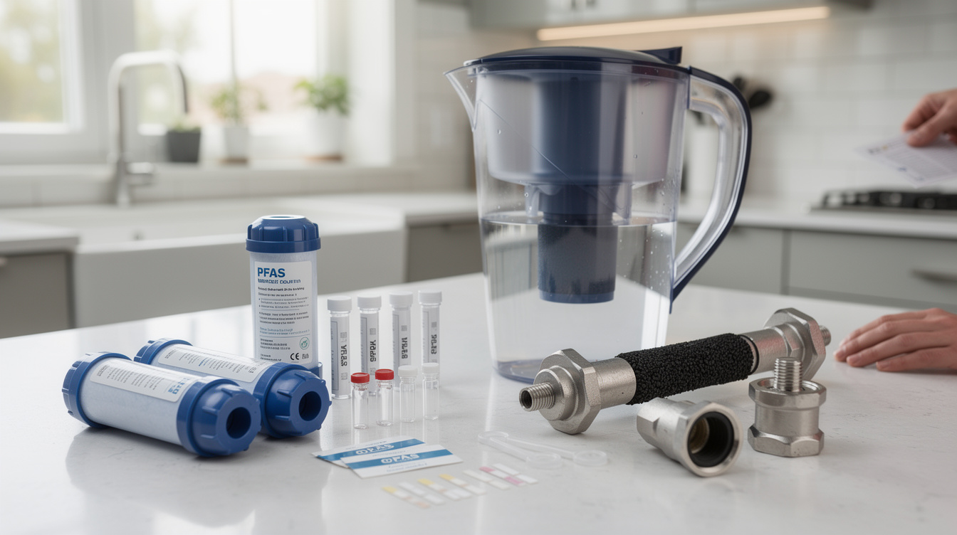 PFAS filter certifications in a clean modern home setting