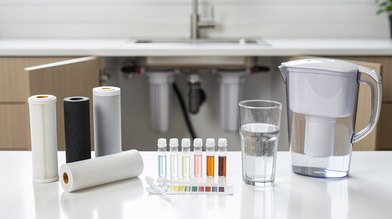 water softener vs whole-house water filter in a clean modern home setting